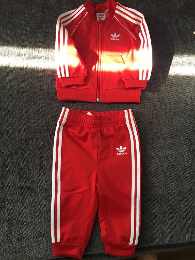 jd red adidas tracksuit